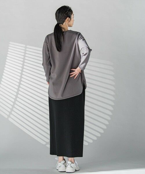 la.f...(大きいサイズ) / ラ・エフ(おおきいサイズ) ミニ・ひざ丈スカート | 【大きいサイズ】配色トリムスカート≪手洗い可能≫ | 詳細6