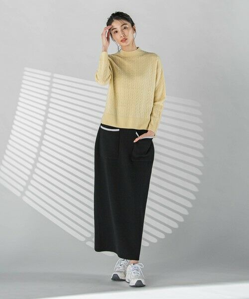 la.f...(大きいサイズ) / ラ・エフ(おおきいサイズ) ミニ・ひざ丈スカート | 【大きいサイズ】配色トリムスカート≪手洗い可能≫ | 詳細7