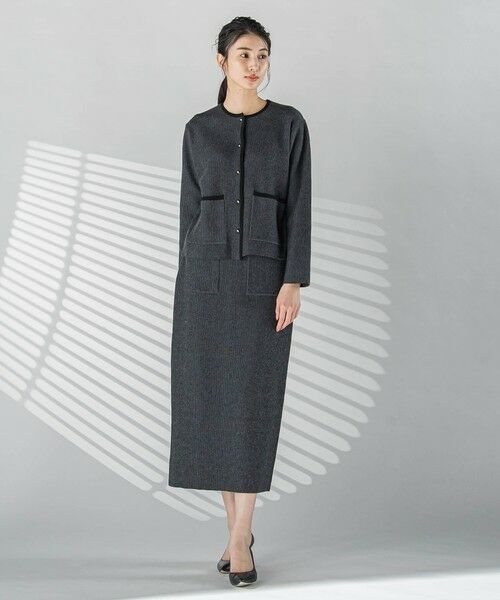 la.f...(大きいサイズ) / ラ・エフ(おおきいサイズ) ミニ・ひざ丈スカート | 【大きいサイズ】配色トリムスカート≪手洗い可能≫ | 詳細22