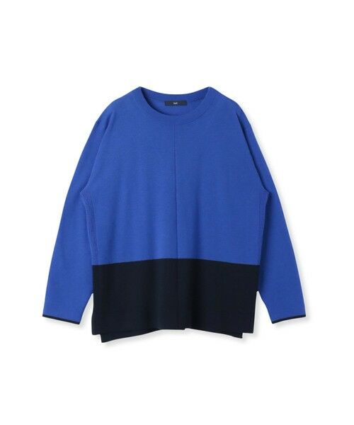 la.f...(大きいサイズ) / ラ・エフ(おおきいサイズ) ニット・セーター | 【大きいサイズ】バイカラーニット≪手洗い可能≫ | 詳細1