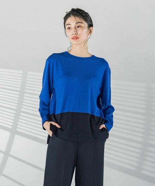 la.f...(大きいサイズ) / ラ・エフ(おおきいサイズ) ニット・セーター | 【大きいサイズ】バイカラーニット≪手洗い可能≫ | 詳細5