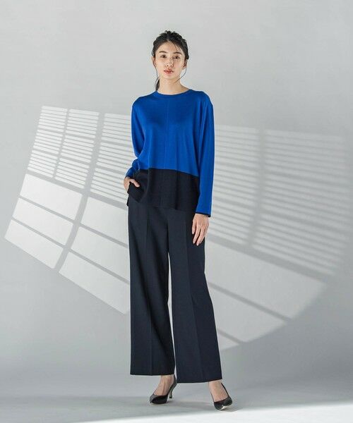 la.f...(大きいサイズ) / ラ・エフ(おおきいサイズ) ニット・セーター | 【大きいサイズ】バイカラーニット≪手洗い可能≫ | 詳細6