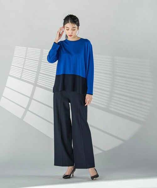 la.f...(大きいサイズ) / ラ・エフ(おおきいサイズ) ニット・セーター | 【大きいサイズ】バイカラーニット≪手洗い可能≫ | 詳細8