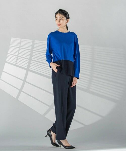 la.f...(大きいサイズ) / ラ・エフ(おおきいサイズ) ニット・セーター | 【大きいサイズ】バイカラーニット≪手洗い可能≫ | 詳細9