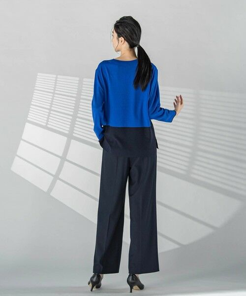 la.f...(大きいサイズ) / ラ・エフ(おおきいサイズ) ニット・セーター | 【大きいサイズ】バイカラーニット≪手洗い可能≫ | 詳細10