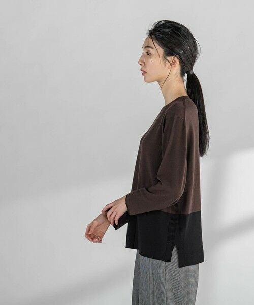 la.f...(大きいサイズ) / ラ・エフ(おおきいサイズ) ニット・セーター | 【大きいサイズ】バイカラーニット≪手洗い可能≫ | 詳細13