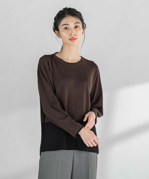 la.f...(大きいサイズ) / ラ・エフ(おおきいサイズ) ニット・セーター | 【大きいサイズ】バイカラーニット≪手洗い可能≫ | 詳細14