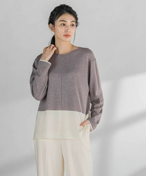 la.f...(大きいサイズ) / ラ・エフ(おおきいサイズ) ニット・セーター | 【大きいサイズ】バイカラーニット≪手洗い可能≫ | 詳細28