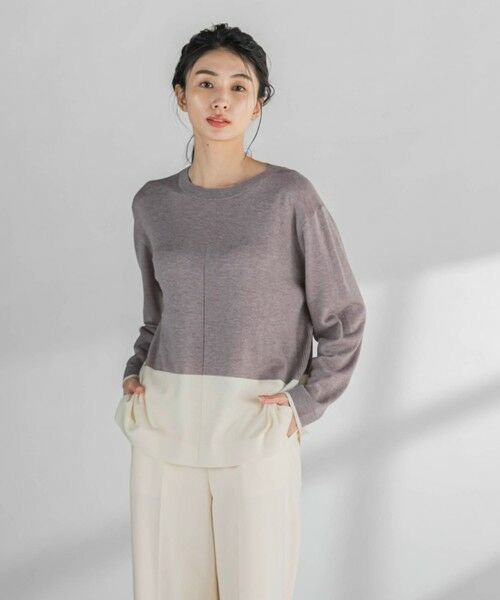 la.f...(大きいサイズ) / ラ・エフ(おおきいサイズ) ニット・セーター | 【大きいサイズ】バイカラーニット≪手洗い可能≫ | 詳細30