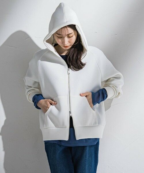 la.f...(大きいサイズ) / ラ・エフ(おおきいサイズ) カットソー | 【大きいサイズ】ダブルジップパーカー≪洗濯機で洗える≫ | 詳細2