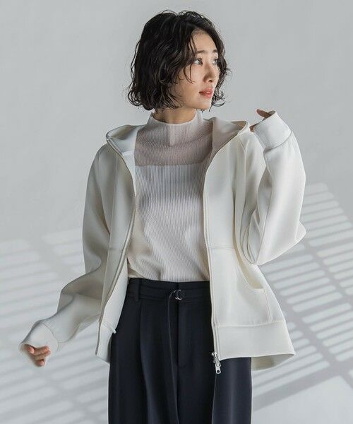 la.f...(大きいサイズ) / ラ・エフ(おおきいサイズ) カットソー | 【大きいサイズ】ダブルジップパーカー≪洗濯機で洗える≫ | 詳細9