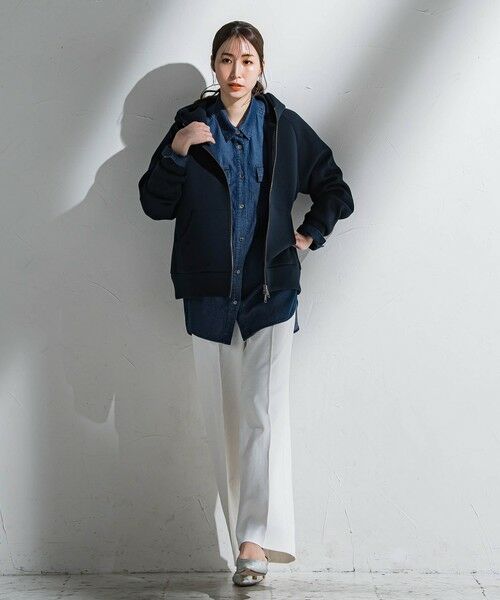 la.f...(大きいサイズ) / ラ・エフ(おおきいサイズ) カットソー | 【大きいサイズ】ダブルジップパーカー≪洗濯機で洗える≫ | 詳細28