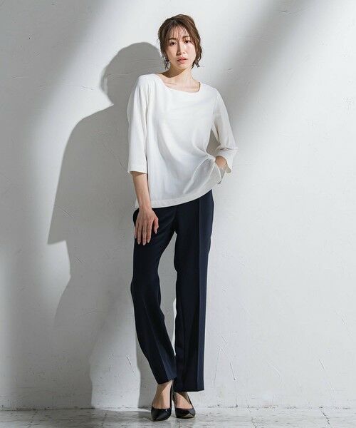 la.f...(大きいサイズ) / ラ・エフ(おおきいサイズ) その他パンツ | 【大きいサイズ】ダブルクロステーパードパンツ≪洗濯機で洗える≫ | 詳細1