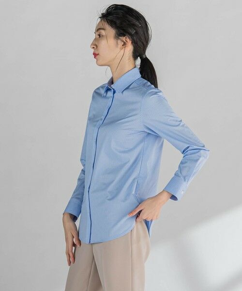 la.f...(大きいサイズ) / ラ・エフ(おおきいサイズ) シャツ・ブラウス | 【大きいサイズ】L　ストライプシャツ≪洗濯機で洗える≫ | 詳細9