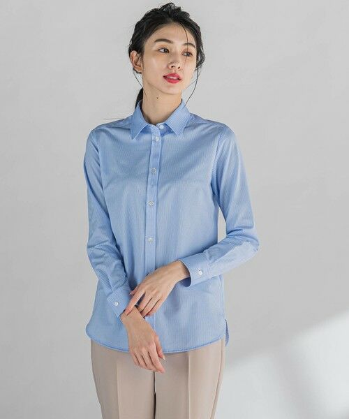 la.f...(大きいサイズ) / ラ・エフ(おおきいサイズ) シャツ・ブラウス | 【大きいサイズ】L　ストライプシャツ≪洗濯機で洗える≫ | 詳細10