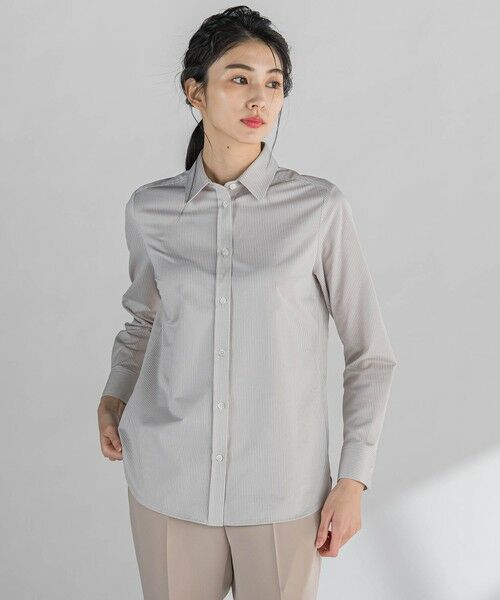 la.f...(大きいサイズ) / ラ・エフ(おおきいサイズ) シャツ・ブラウス | 【大きいサイズ】L　ストライプシャツ≪洗濯機で洗える≫ | 詳細20