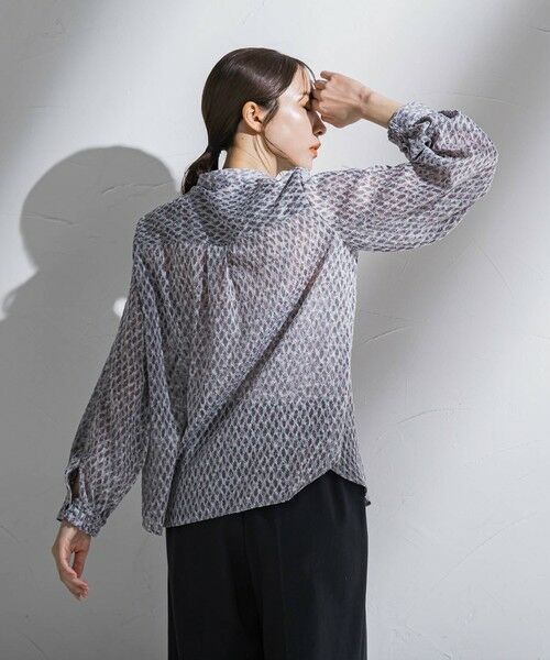 la.f...(大きいサイズ) / ラ・エフ(おおきいサイズ) シャツ・ブラウス | 【大きいサイズ】ジャガードプリントブラウス≪洗濯機で洗える≫ | 詳細23