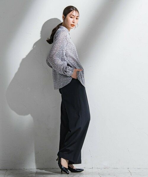 la.f...(大きいサイズ) / ラ・エフ(おおきいサイズ) シャツ・ブラウス | 【大きいサイズ】ジャガードプリントブラウス≪洗濯機で洗える≫ | 詳細27