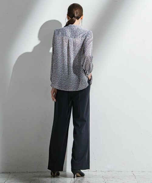 la.f...(大きいサイズ) / ラ・エフ(おおきいサイズ) シャツ・ブラウス | 【大きいサイズ】ジャガードプリントブラウス≪洗濯機で洗える≫ | 詳細28