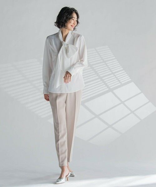 la.f...(大きいサイズ) / ラ・エフ(おおきいサイズ) シャツ・ブラウス | 【大きいサイズ】ボウタイリボンブラウス≪洗濯機で洗える≫ | 詳細10