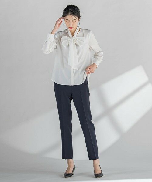 la.f...(大きいサイズ) / ラ・エフ(おおきいサイズ) シャツ・ブラウス | 【大きいサイズ】ボウタイリボンブラウス≪洗濯機で洗える≫ | 詳細17