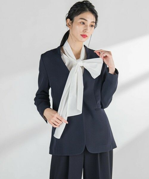 la.f...(大きいサイズ) / ラ・エフ(おおきいサイズ) シャツ・ブラウス | 【大きいサイズ】ボウタイリボンブラウス≪洗濯機で洗える≫ | 詳細27