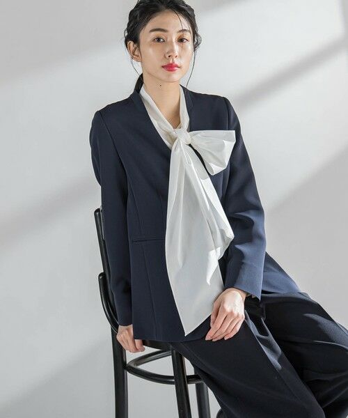 la.f...(大きいサイズ) / ラ・エフ(おおきいサイズ) シャツ・ブラウス | 【大きいサイズ】ボウタイリボンブラウス≪洗濯機で洗える≫ | 詳細29