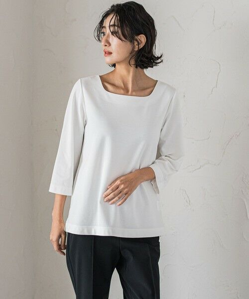 la.f...(大きいサイズ) / ラ・エフ(おおきいサイズ) カットソー | 【大きいサイズ】マシュマロポンチカットソー≪洗濯機で洗える≫ | 詳細1