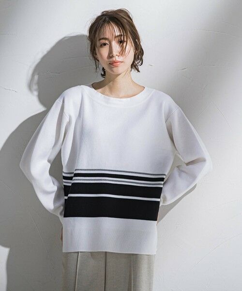 la.f...(大きいサイズ) / ラ・エフ(おおきいサイズ) ニット・セーター | 【大きいサイズ】ボートネックニット≪手洗い可能≫ | 詳細28