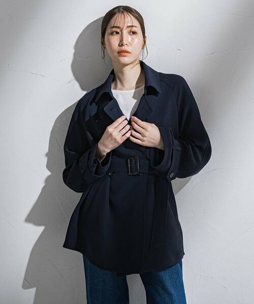 la.f...(大きいサイズ) / ラ・エフ(おおきいサイズ) ダッフルコート | 【大きいサイズ】ショートトレンチコート≪手洗い可能≫ | 詳細16