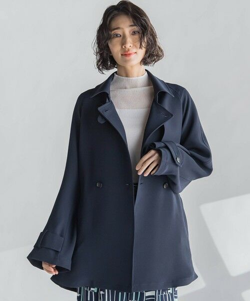 la.f...(大きいサイズ) / ラ・エフ(おおきいサイズ) ダッフルコート | 【大きいサイズ】ショートトレンチコート≪手洗い可能≫ | 詳細19