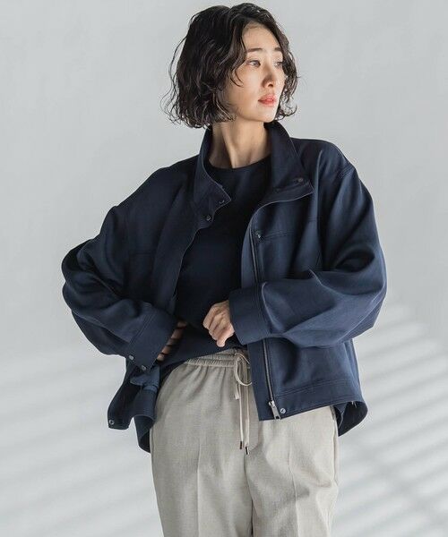 la.f...(大きいサイズ) / ラ・エフ(おおきいサイズ) テーラードジャケット | 【大きいサイズ】スタンドカラーデニムブルゾン≪洗濯機で洗える≫ | 詳細12