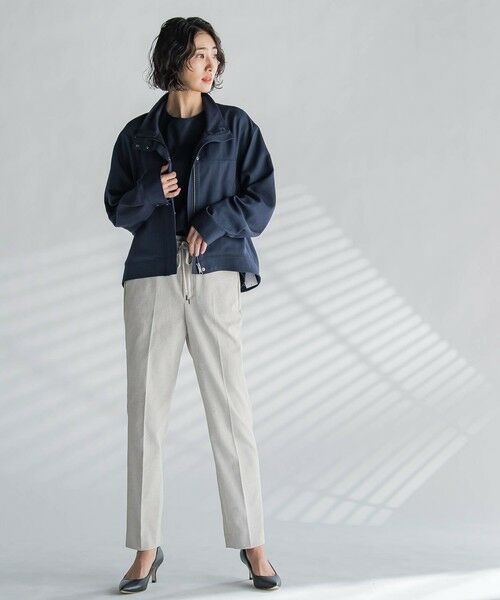 la.f...(大きいサイズ) / ラ・エフ(おおきいサイズ) テーラードジャケット | 【大きいサイズ】スタンドカラーデニムブルゾン≪洗濯機で洗える≫ | 詳細15