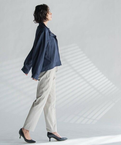 la.f...(大きいサイズ) / ラ・エフ(おおきいサイズ) テーラードジャケット | 【大きいサイズ】スタンドカラーデニムブルゾン≪洗濯機で洗える≫ | 詳細18