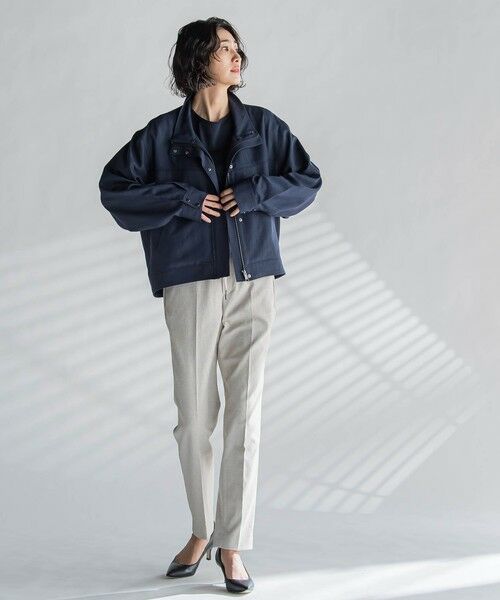 la.f...(大きいサイズ) / ラ・エフ(おおきいサイズ) テーラードジャケット | 【大きいサイズ】スタンドカラーデニムブルゾン≪洗濯機で洗える≫ | 詳細19