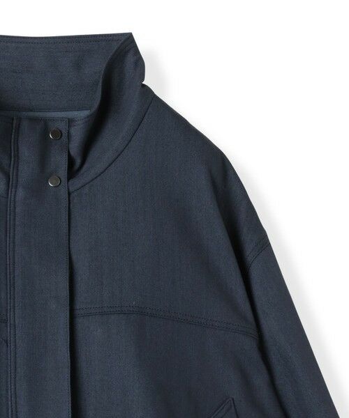 la.f...(大きいサイズ) / ラ・エフ(おおきいサイズ) テーラードジャケット | 【大きいサイズ】スタンドカラーデニムブルゾン≪洗濯機で洗える≫ | 詳細3