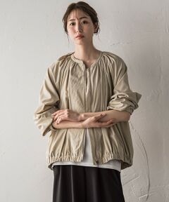 la.f...(大きいサイズ) / ラ・エフ(おおきいサイズ) テーラードジャケット | 【大きいサイズ】【biyori】""着映えと軽さ""華やぎギャザーブルゾン≪手洗い可能≫