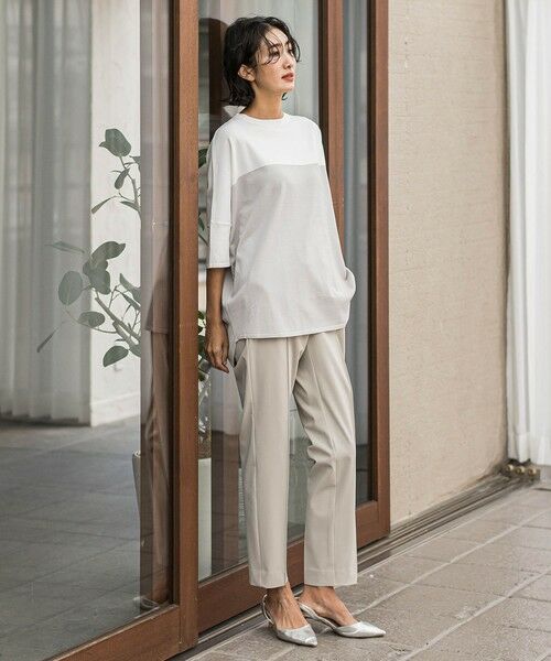 la.f...(大きいサイズ) / ラ・エフ(おおきいサイズ) その他パンツ | 【大きいサイズ】【biyori/新色追加】""ノンストレス""脚線美トラックパンツ≪洗濯機で洗える≫ | 詳細20