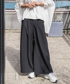 la.f...(大きいサイズ) / ラ・エフ(おおきいサイズ) その他パンツ | 【大きいサイズ】【biyori】""楽ちんキレイ""リネン風ワイドパンツ≪洗濯機で洗える≫