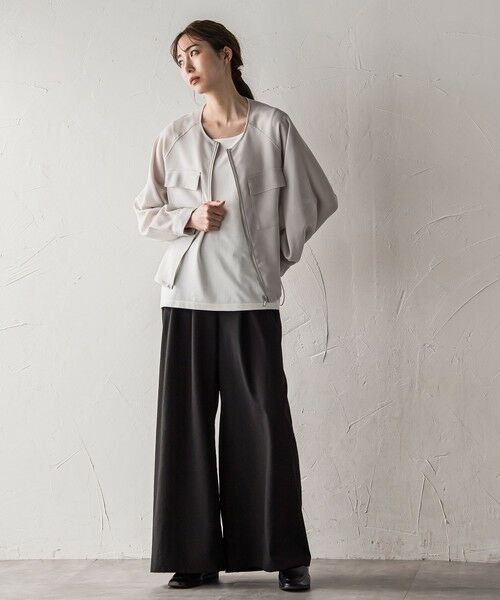 la.f...(大きいサイズ) / ラ・エフ(おおきいサイズ) その他パンツ | 【大きいサイズ】【biyori】""楽ちんキレイ""リネン風ワイドパンツ≪洗濯機で洗える≫ | 詳細10