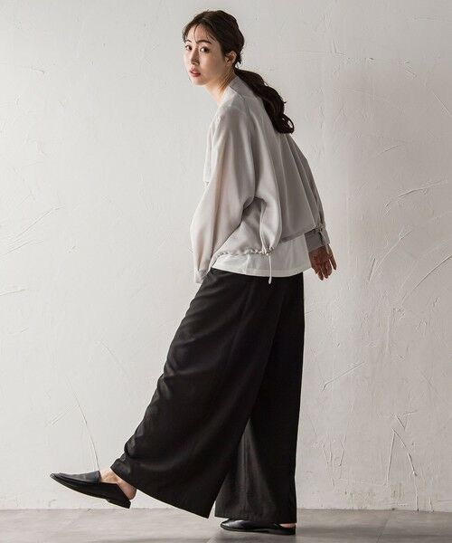 la.f...(大きいサイズ) / ラ・エフ(おおきいサイズ) その他パンツ | 【大きいサイズ】【biyori】""楽ちんキレイ""リネン風ワイドパンツ≪洗濯機で洗える≫ | 詳細11