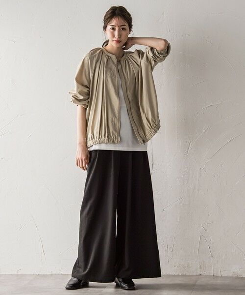 la.f...(大きいサイズ) / ラ・エフ(おおきいサイズ) その他パンツ | 【大きいサイズ】【biyori】""楽ちんキレイ""リネン風ワイドパンツ≪洗濯機で洗える≫ | 詳細12