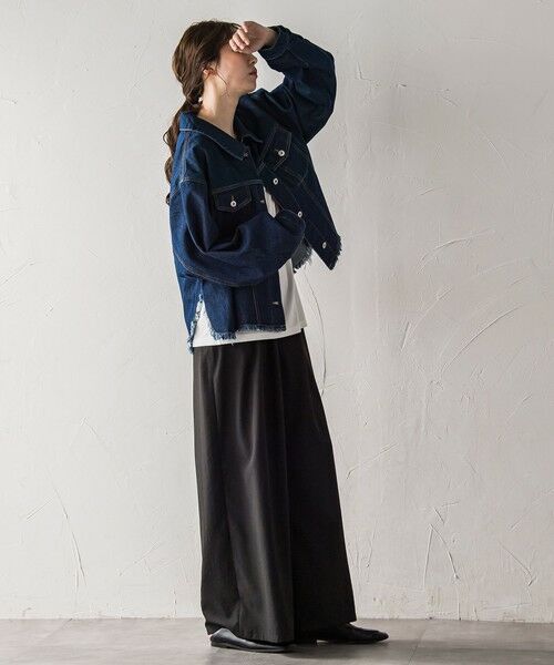 la.f...(大きいサイズ) / ラ・エフ(おおきいサイズ) その他パンツ | 【大きいサイズ】【biyori】""楽ちんキレイ""リネン風ワイドパンツ≪洗濯機で洗える≫ | 詳細14