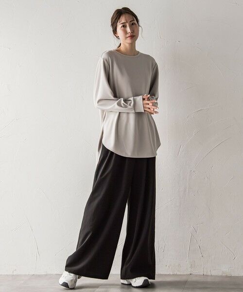 la.f...(大きいサイズ) / ラ・エフ(おおきいサイズ) その他パンツ | 【大きいサイズ】【biyori】""楽ちんキレイ""リネン風ワイドパンツ≪洗濯機で洗える≫ | 詳細18