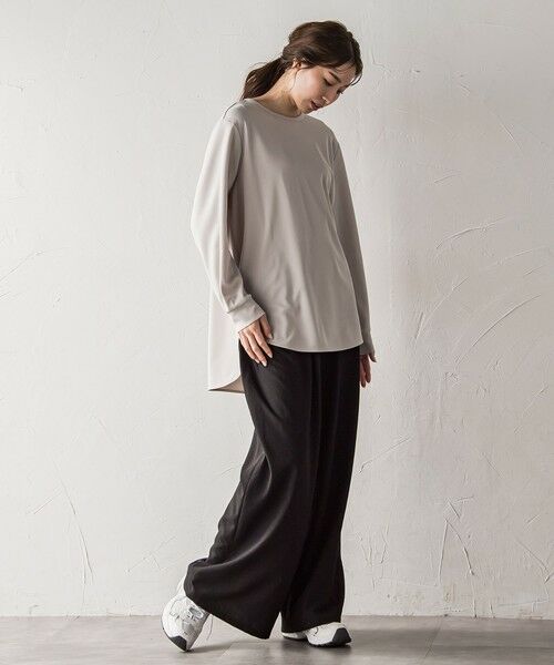 la.f...(大きいサイズ) / ラ・エフ(おおきいサイズ) その他パンツ | 【大きいサイズ】【biyori】""楽ちんキレイ""リネン風ワイドパンツ≪洗濯機で洗える≫ | 詳細19