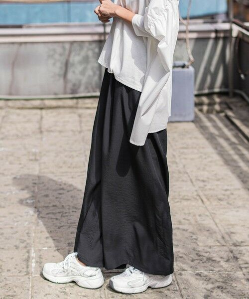 la.f...(大きいサイズ) / ラ・エフ(おおきいサイズ) その他パンツ | 【大きいサイズ】【biyori】""楽ちんキレイ""リネン風ワイドパンツ≪洗濯機で洗える≫ | 詳細2