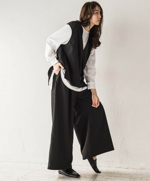 la.f...(大きいサイズ) / ラ・エフ(おおきいサイズ) その他パンツ | 【大きいサイズ】【biyori】""楽ちんキレイ""リネン風ワイドパンツ≪洗濯機で洗える≫ | 詳細22