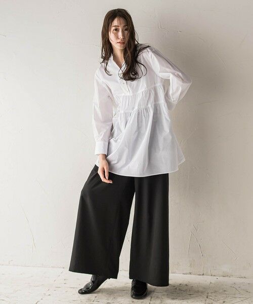 la.f...(大きいサイズ) / ラ・エフ(おおきいサイズ) その他パンツ | 【大きいサイズ】【biyori】""楽ちんキレイ""リネン風ワイドパンツ≪洗濯機で洗える≫ | 詳細25