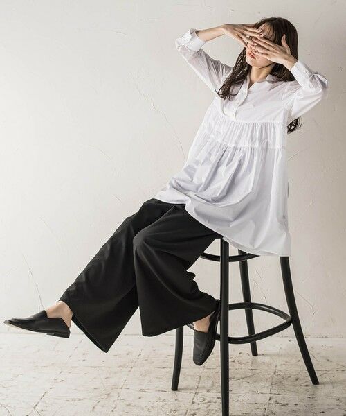 la.f...(大きいサイズ) / ラ・エフ(おおきいサイズ) その他パンツ | 【大きいサイズ】【biyori】""楽ちんキレイ""リネン風ワイドパンツ≪洗濯機で洗える≫ | 詳細26