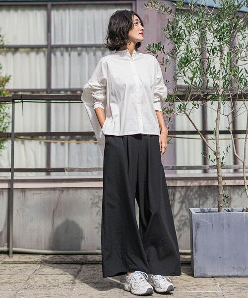 la.f...(大きいサイズ) / ラ・エフ(おおきいサイズ) その他パンツ | 【大きいサイズ】【biyori】""楽ちんキレイ""リネン風ワイドパンツ≪洗濯機で洗える≫ | 詳細3